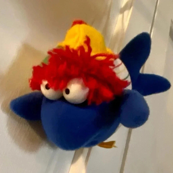 Vintage 1990s Pansy Ellen Musical Revolving Crib Mobile Fish Plush Works Brahms - Picture 1 of 12